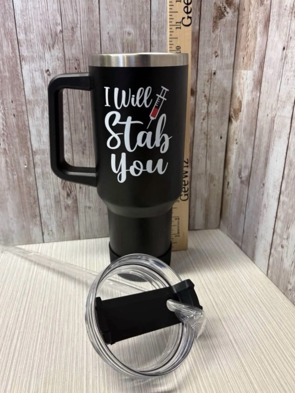 NEW Insulated Stainless Steel Mug with Lid & Straw Spill-Proof 40oz.